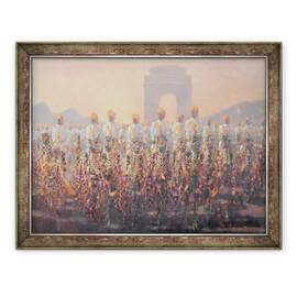 Tablou inramat - Lincoln Seligman - Delhi Parade, 60 x 80 cm - - Roveli