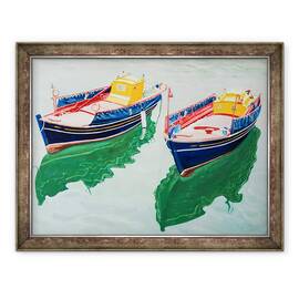 Tablou inramat - Tony Fandino - Barci la Skopelos X, 60 x 80 cm - - Roveli