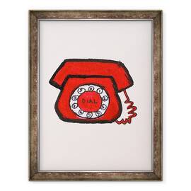 Tablou inramat - Daisy de Villeneuve - Telefon rosu II, 60 x 80 cm - - Roveli