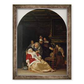 Tablou inramat - Frans van Mieris - Vizita doctorului, 60 x 80 cm - - Roveli