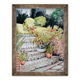 Tablou inramat - Joan Thewsey - Pasii pana la gradina, 60 x 80 cm - - Roveli
