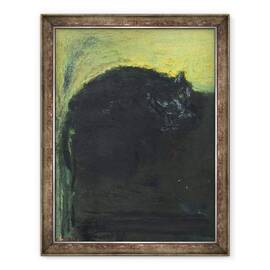 Tablou inramat - Julie Held - Pisica neagra, 60 x 80 cm - - Roveli
