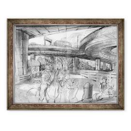 Tablou inramat - Mary Kuper - Calarie sub Westway, 60 x 80 cm - - Roveli