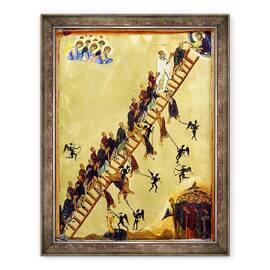 Tablou inramat - Byzantine - Scara cereasca a Sfantului Ioan de Climacus, 60 x 80 cm - - Roveli