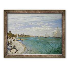 Tablou inramat - Claude Monet - Regatta la Sainte-Adresse, 60 x 80 cm - - Roveli