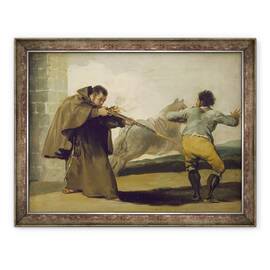 Tablou inramat - Francisco Jose de Goya y Lucientes - Calugarul Pedro impusca El Maragato ca calul sau Runge Off, 60 x 80 cm - - Roveli
