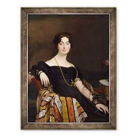 Tablou inramat - Jean Auguste Dominique Ingres - Doamna Jacques-Louis Leblanc, 60 x 80 cm - - Roveli