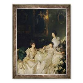 Tablou inramat - John Singer Sargent - Surorile Wyndham, Lady Elcho, dna Adeane si dna Tennant, 60 x 80 cm - - Roveli