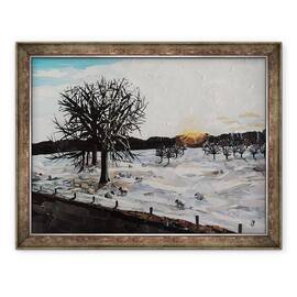 Tablou inramat - Kirstie Adamson - Amurg de iarna - Chatsworth Estate, 60 x 80 cm - - Roveli
