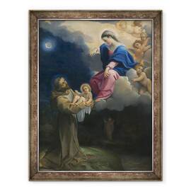 Tablou inramat - Lodovico Carracci - Viziunea Sfantului Francisc, 60 x 80 cm - - Roveli