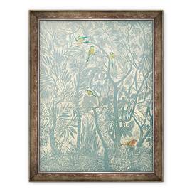 Tablou inramat - Mary Kuper - Bird uitam de la fereastra bucatariei, robin, 60 x 80 cm - - Roveli