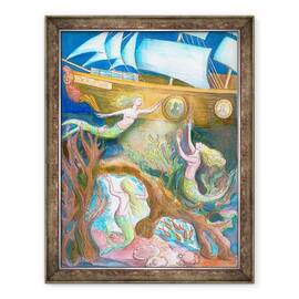 Tablou inramat - Mary Kuper - Mica Sirena, 60 x 80 cm - - Roveli
