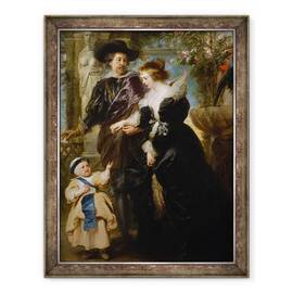 Tablou inramat - Peter Paul Rubens - Rubens, sotia sa Helena Fourment si fiul lor Frans, 60 x 80 cm - - Roveli