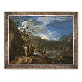 Tablou inramat - Salvator Rosa - Policrate si pescarul, 60 x 80 cm - - Roveli
