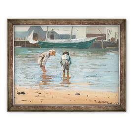 Tablou inramat - Winslow Homer - Baieti de trecere, 60 x 80 cm - - Roveli