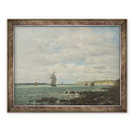 Tablou inramat - Eugene Louis Boudin - Coasta Bretaniei, 60 x 80 cm - - Roveli