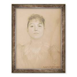 Tablou inramat - Gustav Klimt - Portretul unei femei, 60 x 80 cm - - Roveli