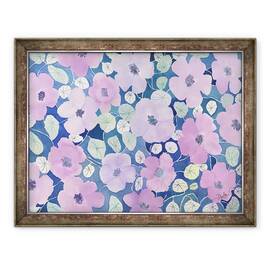 Tablou inramat - Neela Pushparaj - flori in roz, 60 x 80 cm - - Roveli