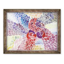 Tablou inramat - Neela Pushparaj - Mozaic Rose, 60 x 80 cm - - Roveli