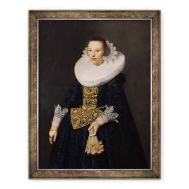 Tablou inramat - Nicolaes Eliasz - Portretul unei tinere Femei, 60 x 80 cm - - Roveli