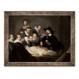 Tablou inramat - Rembrandt Harmensz van Rijn - Lectia de anatomie a lui Dr. Nicolaes Tulp, 60 x 80 cm - - Roveli