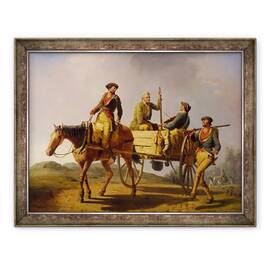 Tablou inramat - William Tylee Ranney - Veteranii din 1776 intorcandu-se din razboi, 60 x 80 cm - - Roveli