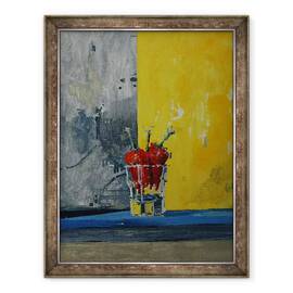Tablou inramat - Charlie Millar - Ardei iute intr-un pahar, 60 x 80 cm - - Roveli