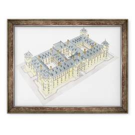 Tablou inramat - Fernando Aznar Cenamor - Palatul Regal din El Pardo. Madrid, 60 x 80 cm - - Roveli