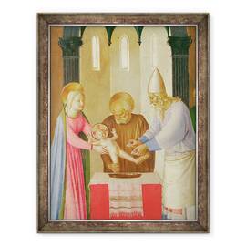 Tablou inramat - Fra Angelico - Scene din viata lui Hristos, primul panou, taierea imprejur detaliu, 60 x 80 cm - - Roveli