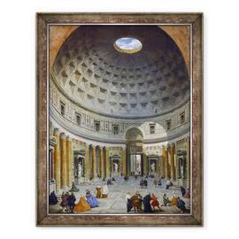 Tablou inramat - Giovanni Paolo Pannini - Interiorul Panteonului, Roma, 60 x 80 cm - - Roveli