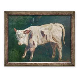 Tablou inramat - Gustave Courbet - Un vitel, 60 x 80 cm - - Roveli