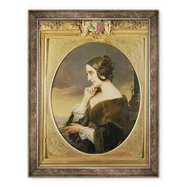 Tablou inramat - Henri Lehmann - Portretul Contesei Marie dAgoult, 60 x 80 cm - - Roveli