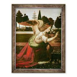 Tablou inramat - Leonardo da Vinci - Buna Vestire detaliu al ingerului, 60 x 80 cm - - Roveli