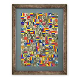 Tablou inramat - Peter McClure - Timpul... ordinea... haosul. 1984, 60 x 80 cm - - Roveli