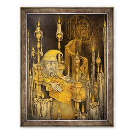 Tablou inramat - Wayne Anderson - Omul de pe Luna, 60 x 80 cm - - Roveli