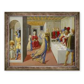 Tablou inramat - Benozzo di Lese di Sandro Gozzoli - Sarbatoarea lui Irod si decapitarea Sfantului Ioan Botezatorul, 60 x 80 cm - - Roveli