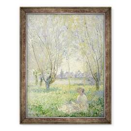 Tablou inramat - Claude Monet - Femeia asezata sub Willows, 60 x 80 cm - - Roveli