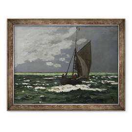 Tablou inramat - Claude Monet - Seascape, Furtuna, 60 x 80 cm - - Roveli