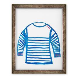 Tablou inramat - Daisy de Villeneuve - Pulover cu dungi, 60 x 80 cm - - Roveli