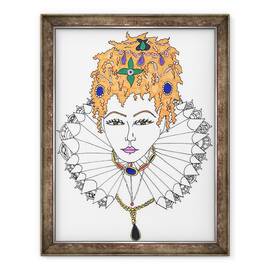 Tablou inramat - Daisy de Villeneuve - Queen Elizabeth I, 60 x 80 cm - - Roveli