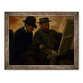 Tablou inramat - Edgar Degas - Paul Lafond si Alphonse Cherfils Examinarea unei Picturi, 60 x 80 cm - - Roveli