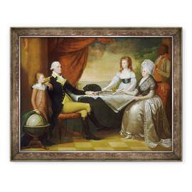 Tablou inramat - Edward Savage - Familia Washington, 60 x 80 cm - - Roveli