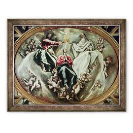 Tablou inramat - El Greco - incoronarea Fecioarei, 60 x 80 cm - - Roveli