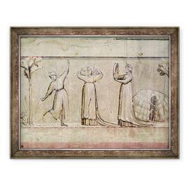 Tablou inramat - Giotto di Bondone - Justitie, detalii despre dansatori, 60 x 80 cm - - Roveli
