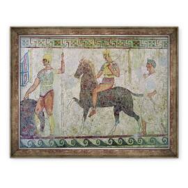 Tablou inramat - Greek - Cavalerist si un soldat picior, 60 x 80 cm - - Roveli