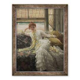Tablou inramat - James Jacques Joseph Tissot - Litoral Iulie, Specimenul unui portret, 60 x 80 cm - - Roveli