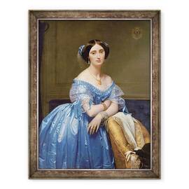 Tablou inramat - Jean Auguste Dominique Ingres - Portretul Printesei de Broglie, 60 x 80 cm - - Roveli