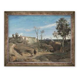 Tablou inramat - Jean Baptiste Camille Corot - La Cervara, Campagna Romana, 60 x 80 cm - - Roveli