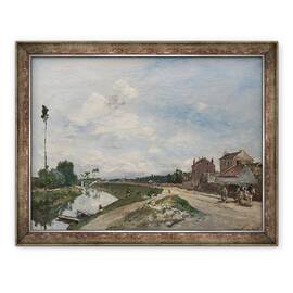 Tablou inramat - Johan-Barthold Jongkind - Sena la Bas-Meudon, 60 x 80 cm - - Roveli
