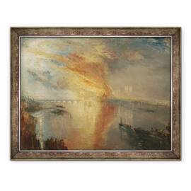 Tablou inramat - Joseph Mallord William Turner - Arderea Caselor Lorzilor si Comunelor, 16 octombrie 1834, 60 x 80 cm - - Roveli